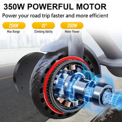 2026 New AOVOPRO P7 Turn Signal Electric Scooter 350W 8.5 Inch Tire Smart Escooter 31KM/H 36V10.5AH Electric Scooter for Adults
