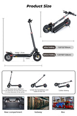iScooter iX4 Electric Scooter 800W 15Ah Powerful Electric Kick Scooter Anti-skid Off-road Tire  45km Range eScooter 45km/h Speed
