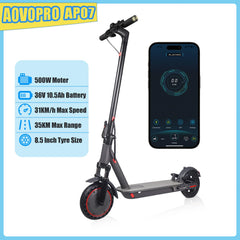 AOVOPRO AP07 Electric Scooter 500W Instantaneous Maximum Power 31KM/H 36V10.5Ah 35KM with Turn Signal Shock Absorption EScooter