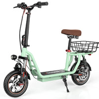 ISCOOTER I12 Adult Electric Scooter 500W Motor 36V7.5AH Battery Electric Scooter 12 Inch Urban Commuting Electric Scooter
