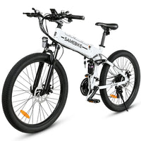 Samebike LO26-II Folding Electric Mountain Bike for Adults, 26 Inch MTB E-Bike with 48V 14Ah Removable Battery