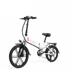 SAMEBIKE Fold Electric Bike 350W Motor 48V10.4AH Travel Commuter Electric cycle 20 Inch Tires Integrated wheel hub E bike Adult