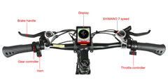 Samebike LO26-II Folding Electric Mountain Bike for Adults, 26 Inch MTB E-Bike with 48V 14Ah Removable Battery