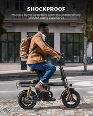 ENGWE T14 Electric Bicycle 250W Motor 48V10AH Removable Battery 14 Inch Mini Ebike Full Suspension Aduit City Foldable E-Bike